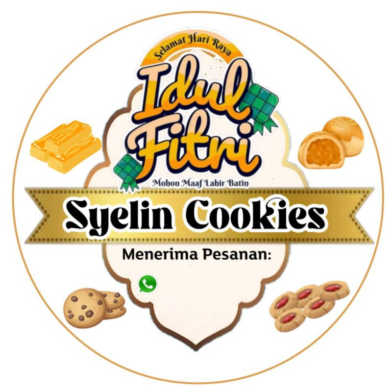 

(Minimal order 100 pcs) STICKER LABEL KUE KERING LEBARAN ROTI COOKIES PASTRY SNACK CEMILAN FREE DESIGN