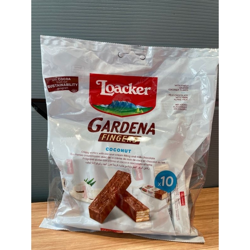 

LOACKER GARDENIA FINGERS VARIANT COCONUT, HAZELNUT, CHOCOLATE