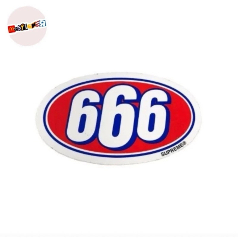 

sticker supreme 666 rounded sticker