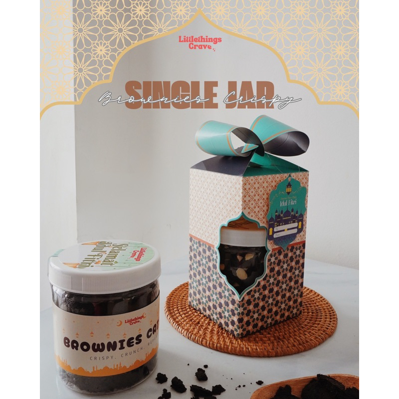 

Hampers Lebaran Murah | Brownies Crispy Single Jar Luxury Box