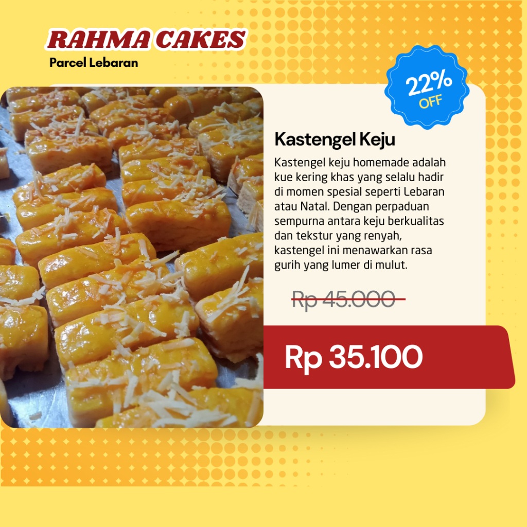 

Kastengel Kue Kering Nastar Keju 500gram Parcel Lebaran Lembut di Mulut