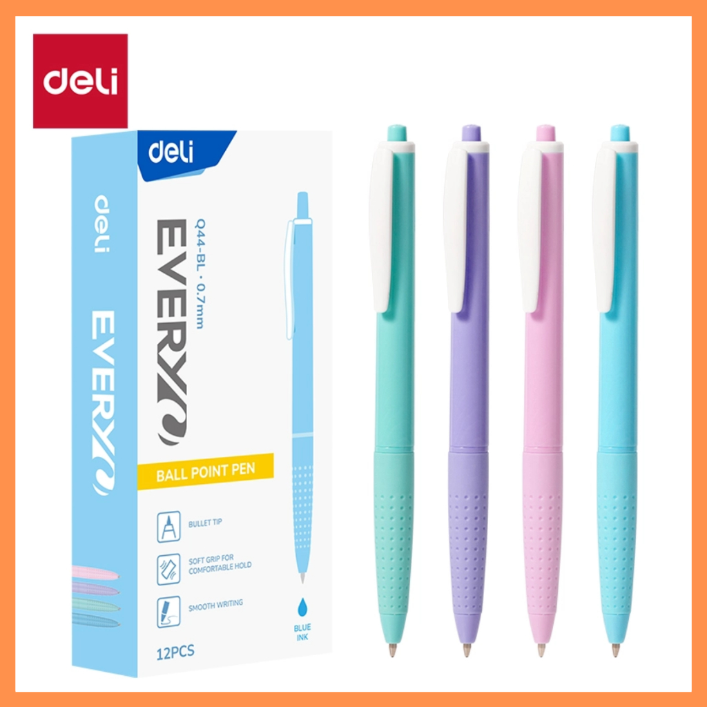 

DELI Pena bolpoint 0.7 biru Q44-BL ( Pcs )
