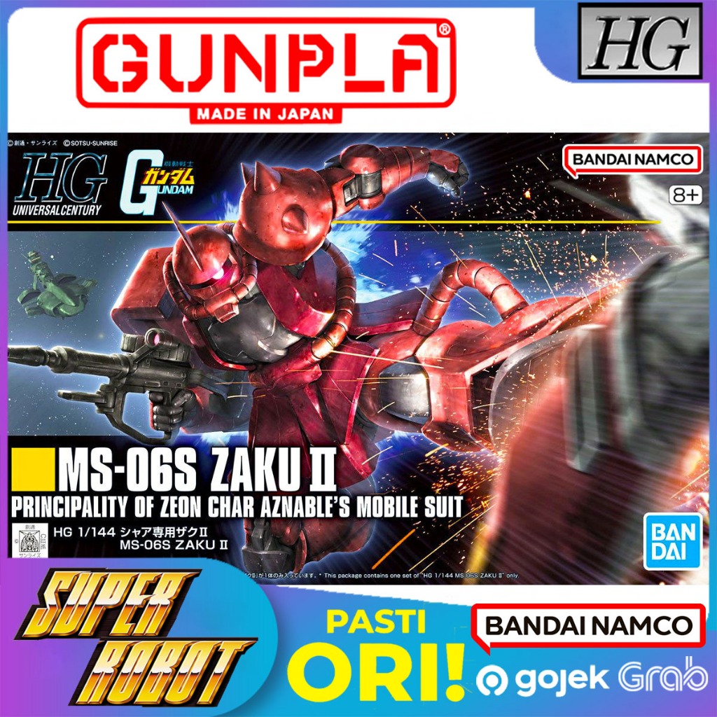 BANDAI HG MS-06S Char's Zaku II (Char Aznable Custom) - HGUC REVIVE