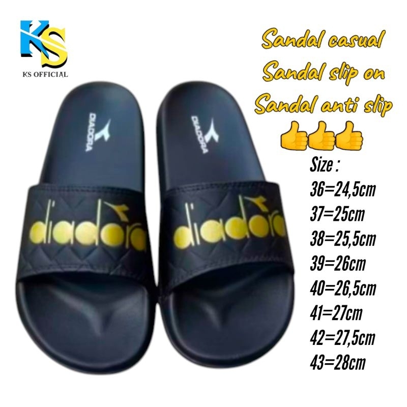 SANDAL SLIP ON GO DIADORA, SANDAL CASUAL, SANDAL TRENDY ANTI SLIP