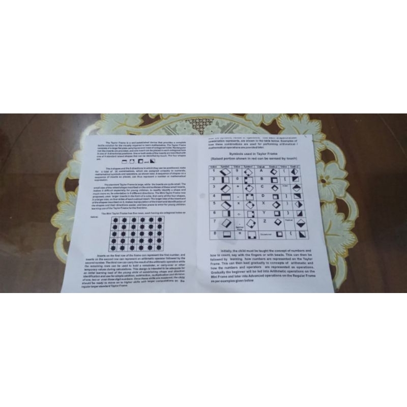 

Braille Kit (Alat untuk mengenal/belajar simbol & huruf braille Buat tunanetra)