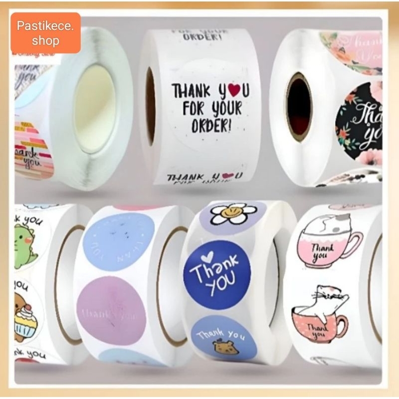 

STICKER ROLL THANK YOU 500pcs Label Terima kasih
