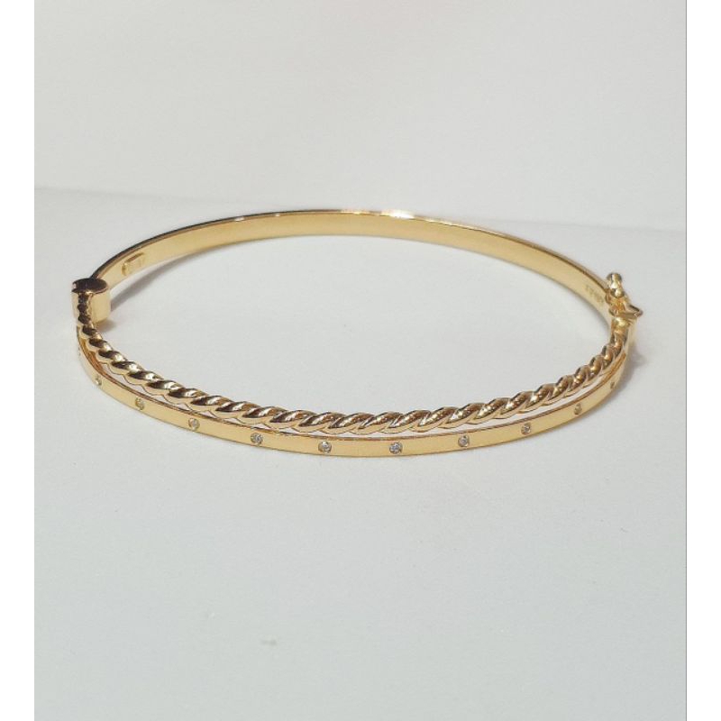 Gelang Kaku Emas Fashion Zircon 5.48 Gram 700 16k (GH172)