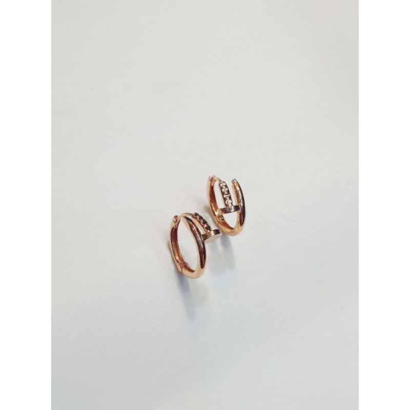 Anting Emas Jepit Cartier Paku Rosegold 2.9 Gram  17K 750 (AH227)