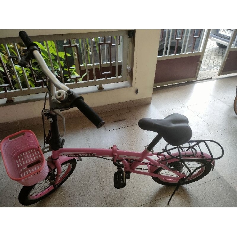 Sepeda anak lipat EVERGREEN 16 inch Warna PINK