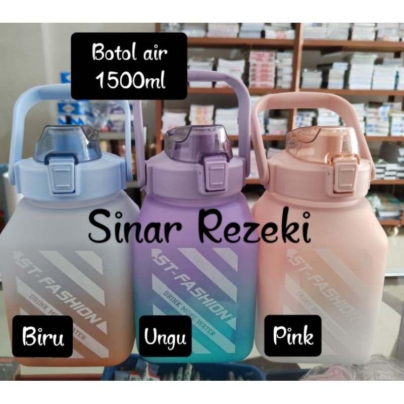 1500ml Botol air minum/botol air kekinian/botol air minum stiker/botol air stiker/botol air minum an