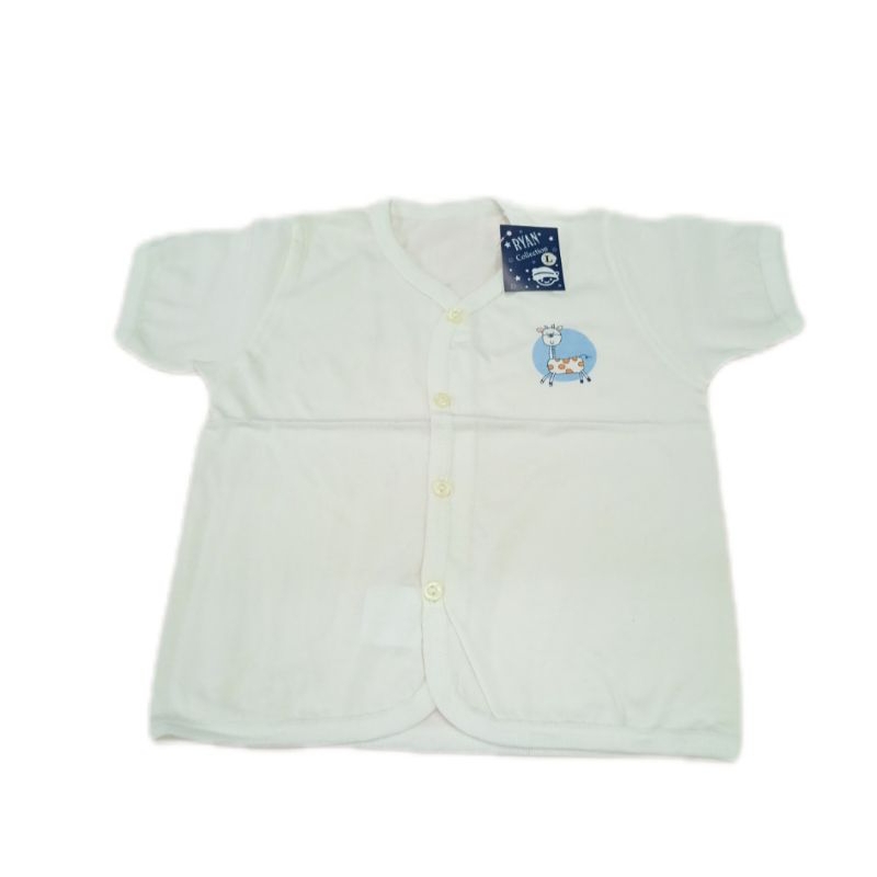 Ryan Collection baju pendek bayi putih simbol (1pcs)