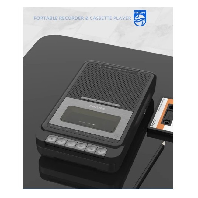 Portable Recorder and Cassette Player - MP3 Player USB and microSD card Player - Cassette Tape to MP