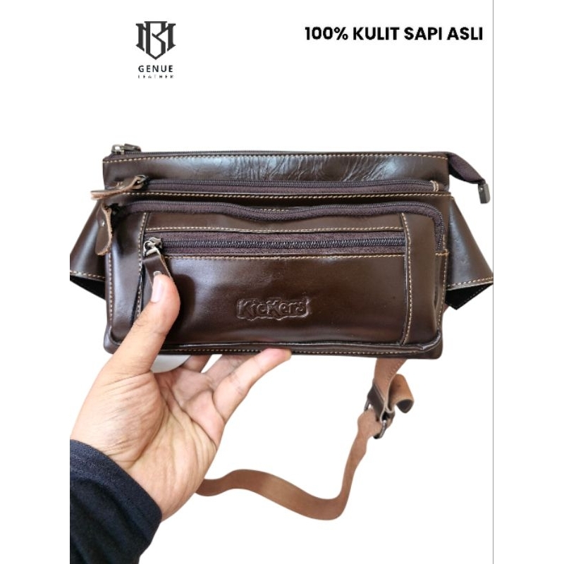 tas selempang full kulit asli kickers
