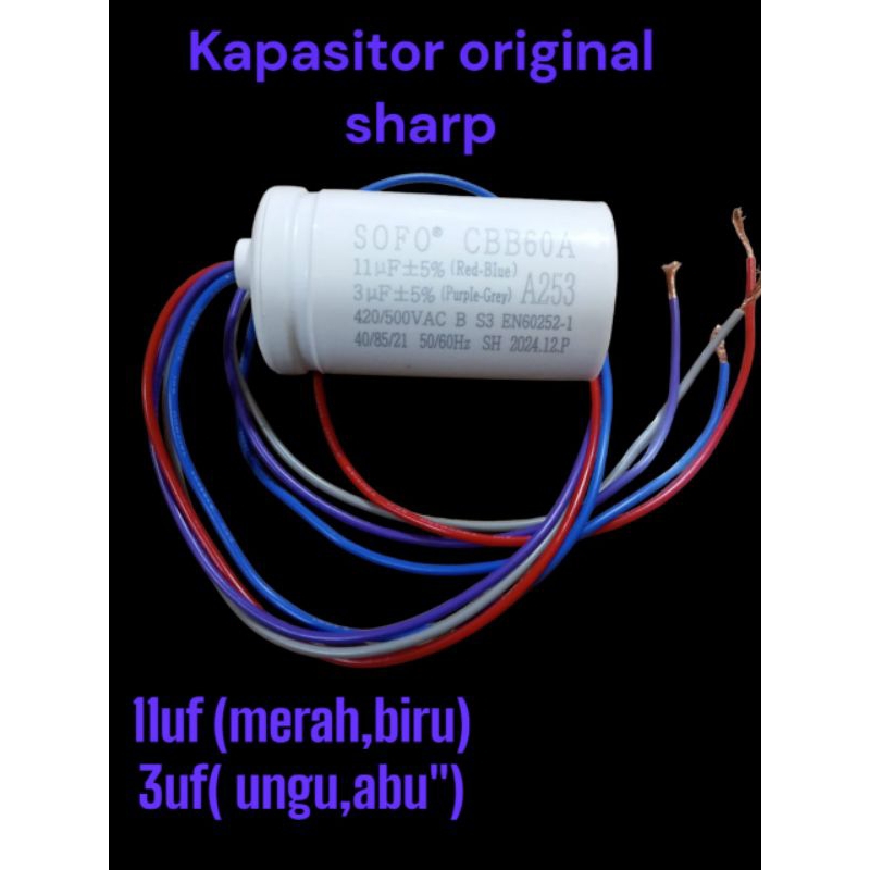 CAPACITOR SOFO CBB60A 11+3UF CAPACITOR SHARP ORIGINAL