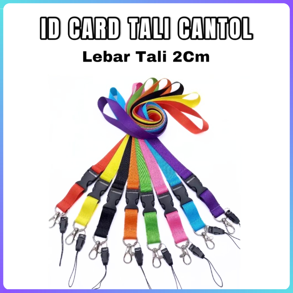 

HD 10 Pcs ID Card Tali Cantol Besi Lanyard Card Holder Tali Lanyard