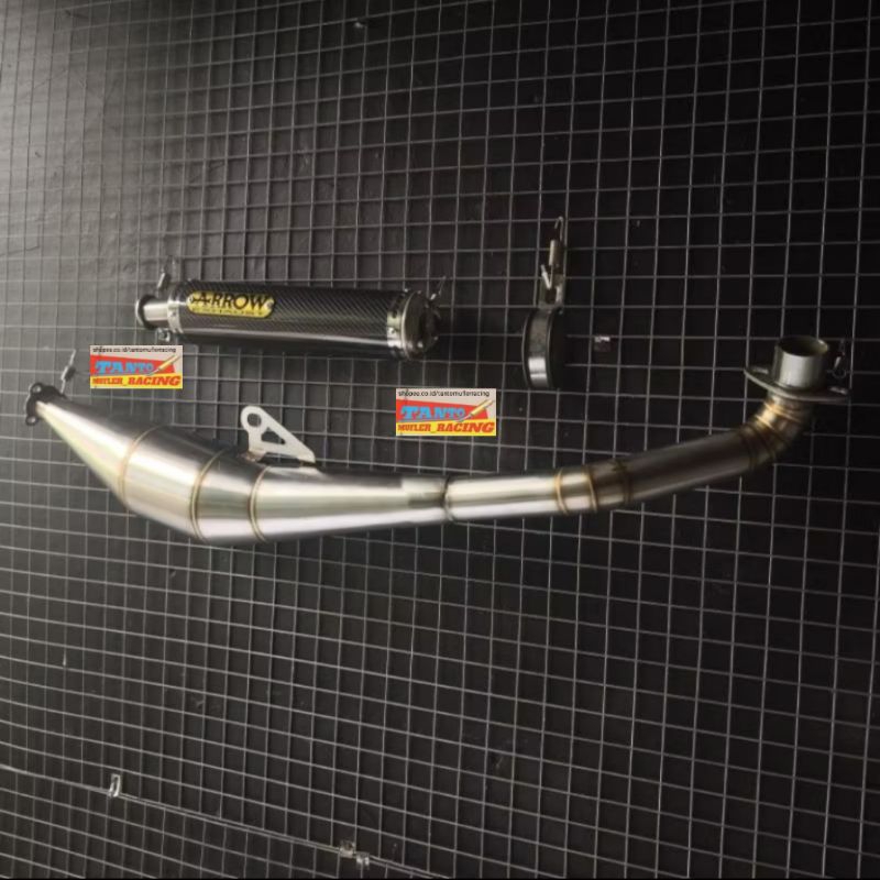 KNALPOT FIZR KNALPOT F1ZR ARROW CARBON SUARA GARING KEMRINCING FULL STAINLESS ANTI KARAT