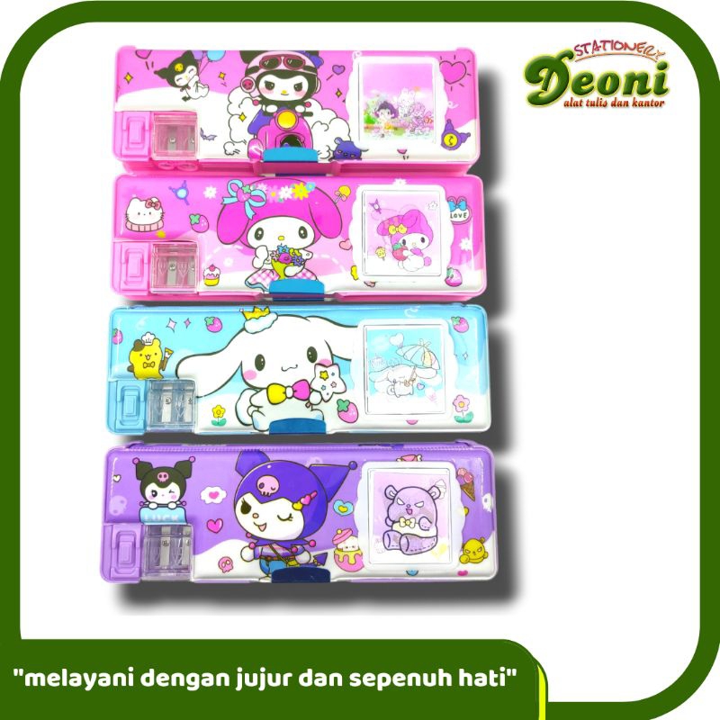 

Kotak Pensil / Pensil Case Magnet + Kalkulator Kuromi Melody Cinnamoroll 1531