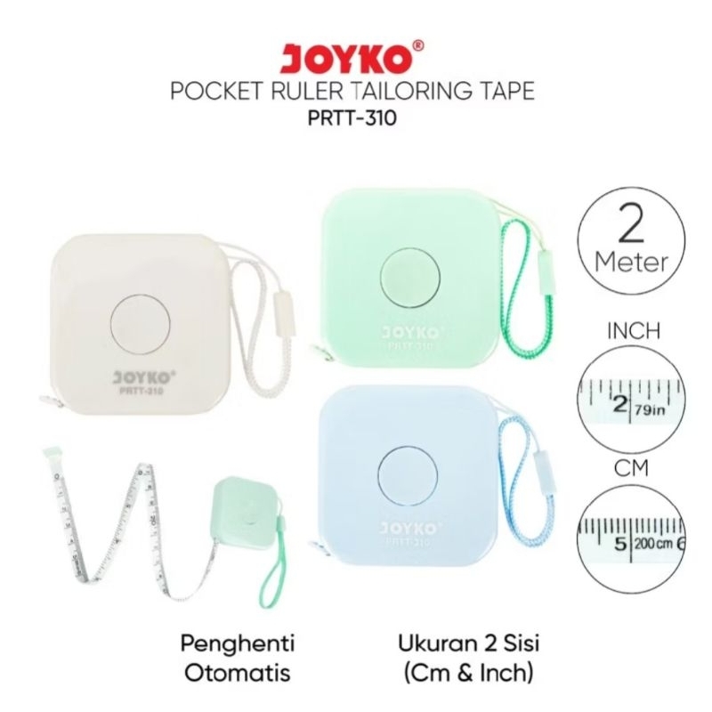 

POCKET RULER PRTT-310 JOYKO ( 2 meter ) meteran untuk pakaian