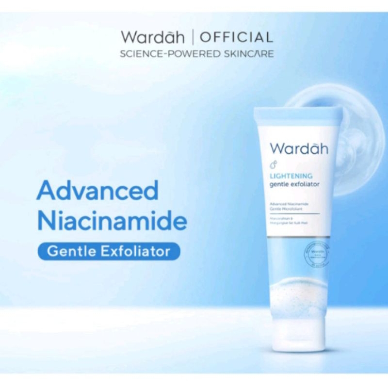 *AFA* Sabun muka wardah lightening gentle exfoliator (facial scrub) 50ml