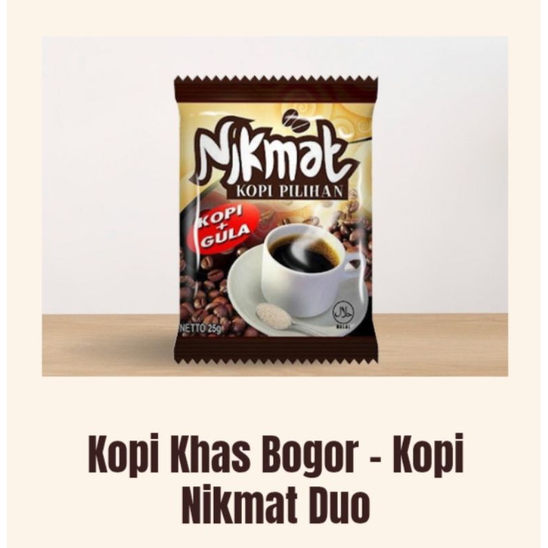 

KOPI NIKMAT DUO + GULA,KOPI LEGENDARIS HAS BOGOR ISI 20 SACHET