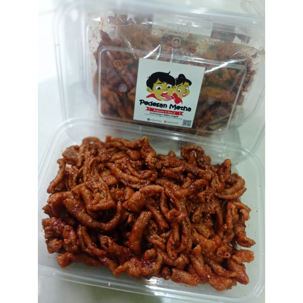 

Keripik Usus Crispy Pedas 100gram Pedesan Metha (Pedesan I Gen-Z)