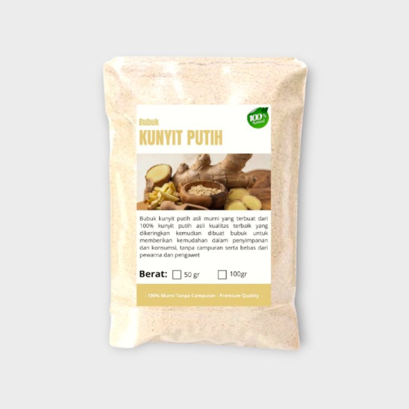 

100gr Kunyit Putih Bubuk Asli 100% tanpa campuran - Bubuk Kunir Putih 100gr Asli Dan Murni / SerbukBubuk Kunyit Putih / Kunir Putih Powder Murni