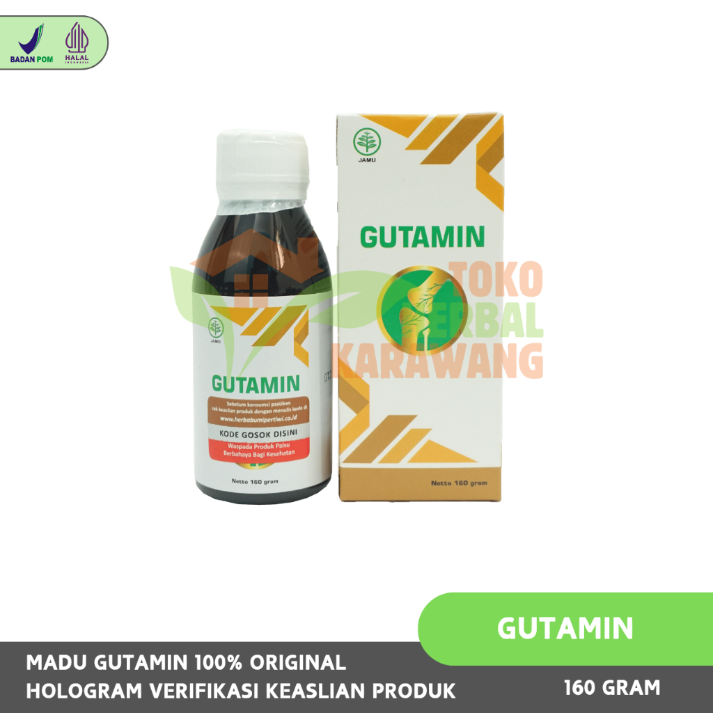 Madu Gutamin 160gr - Madu Herbal Penurun Kolesterol Tinggi BPOM Halal