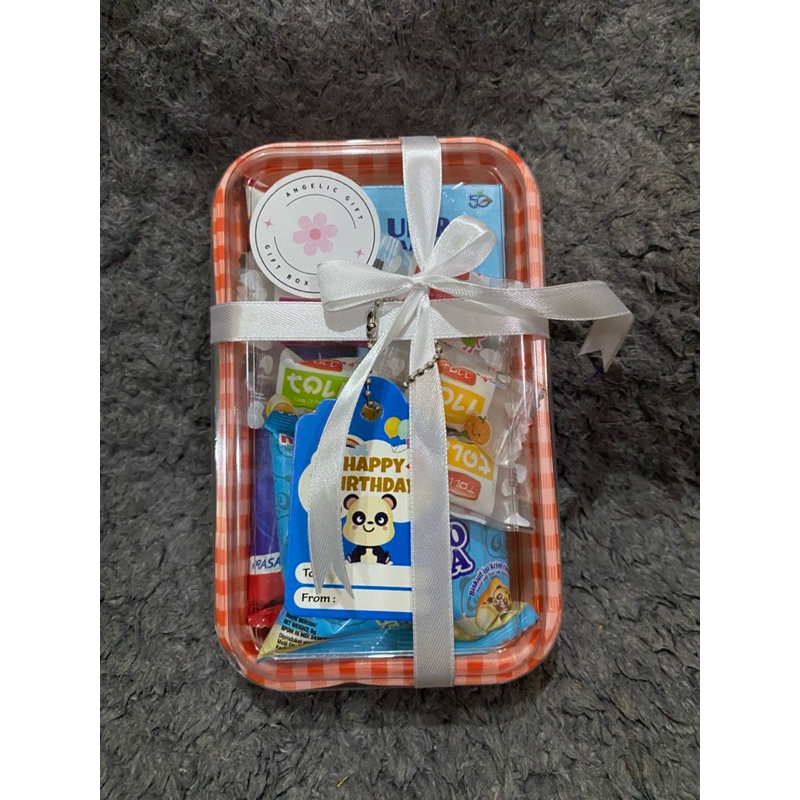 

HAMPERS ULANG TAHUN, MINI GIFT,BOX GIFT Isi 5 Snack [Varian BIRU]
