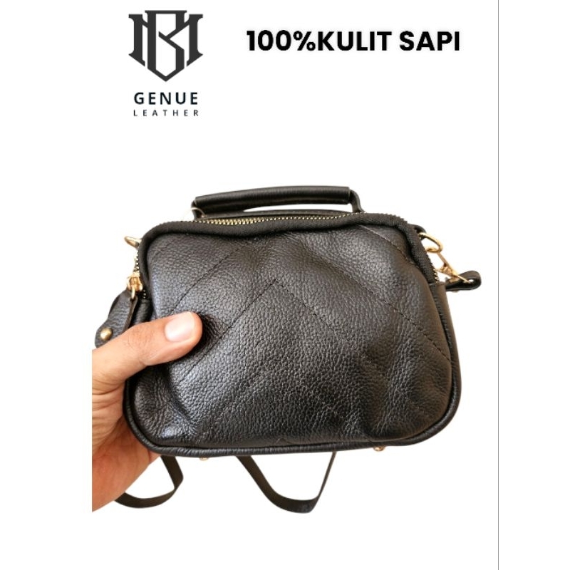 Tas selempang full kulit asli tas cewek