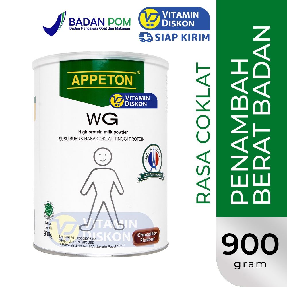 Appeton Weight Gain Rasa Coklat 900 Gr | Susu Formula Multivitamin Dan Mineral Penambah Berat Badan