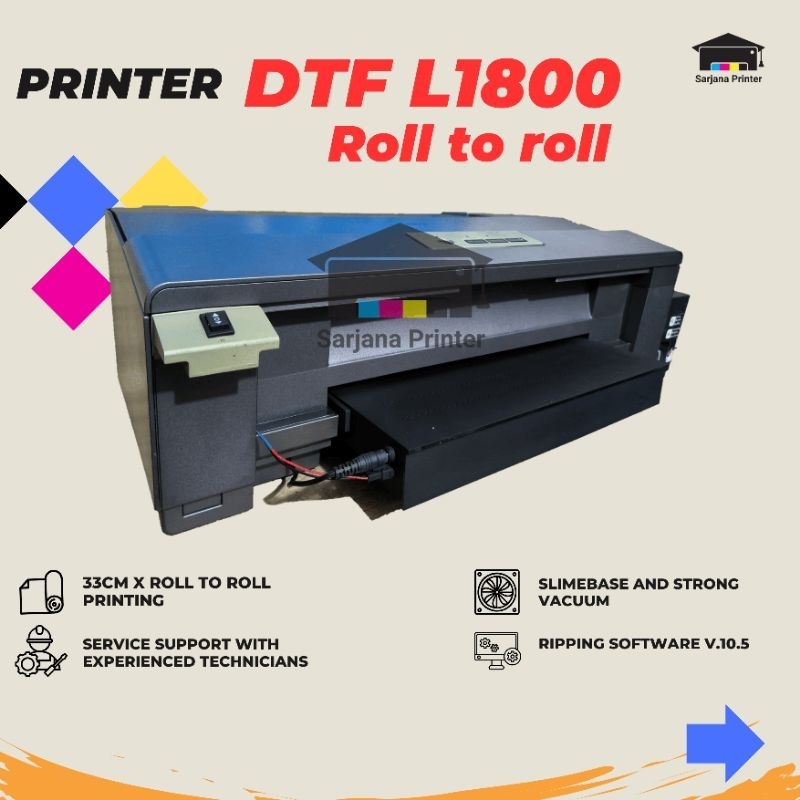 printer dtf epson L1800 printer sablon dtf a3 head baru