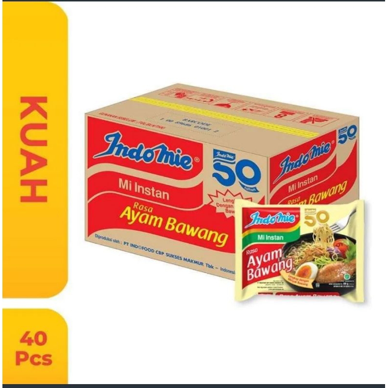 

Indomie Ayam Bawang 1 dus isi 40