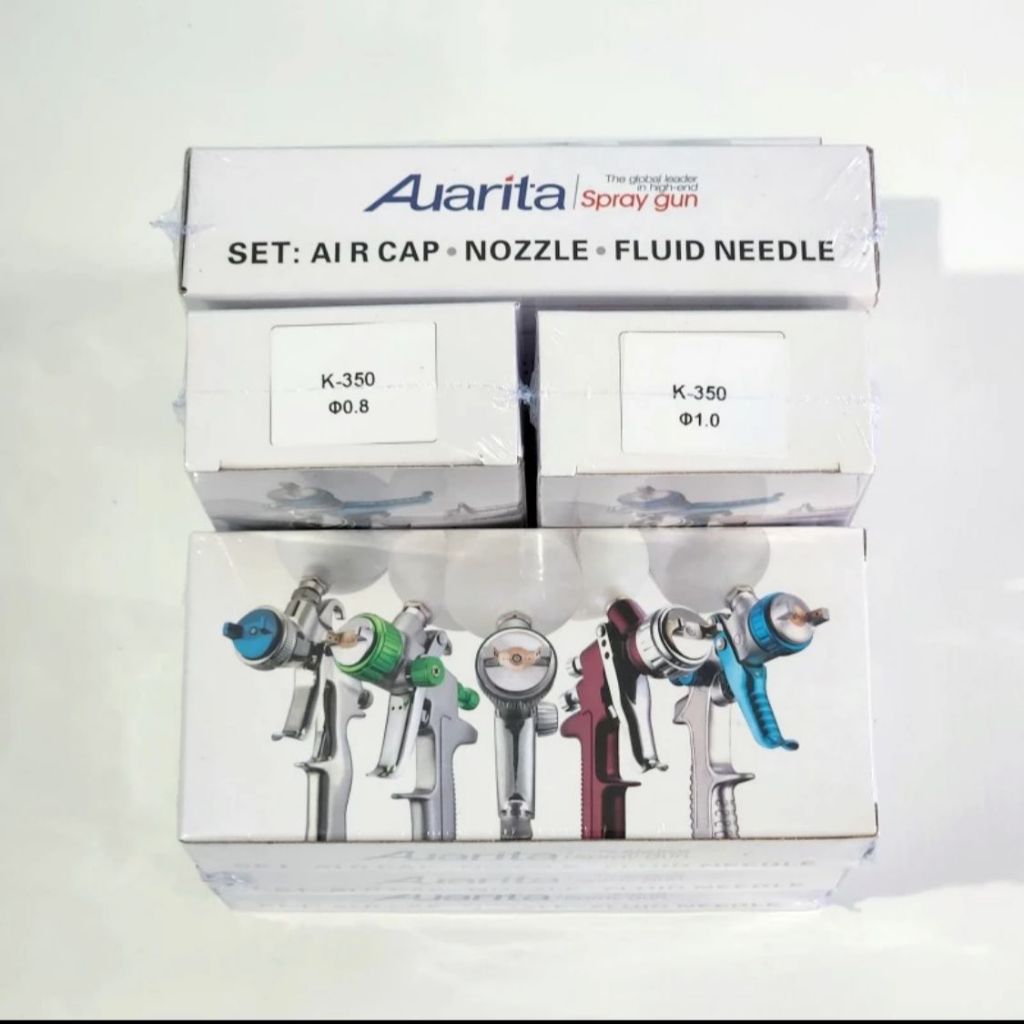 Nozzle Kit Spray Gun Auarita K350 Cap Needle ORIGINAL K-350