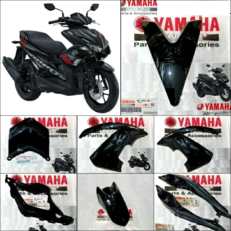 PAKET FULL SET BODY HALUS AEROX 155 HITAM ORIGINAL