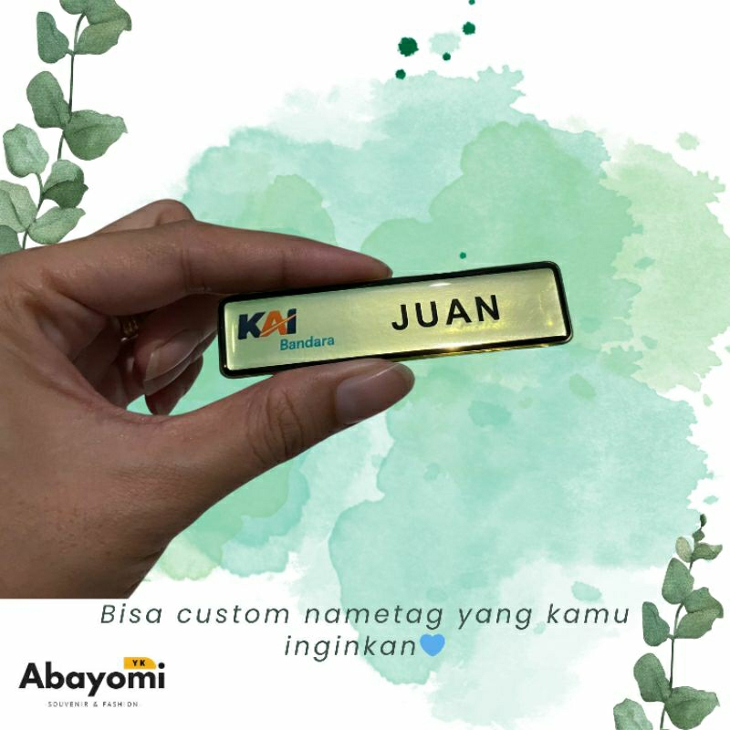 Name Tag / Nama Dada KAI Silver / Gold
