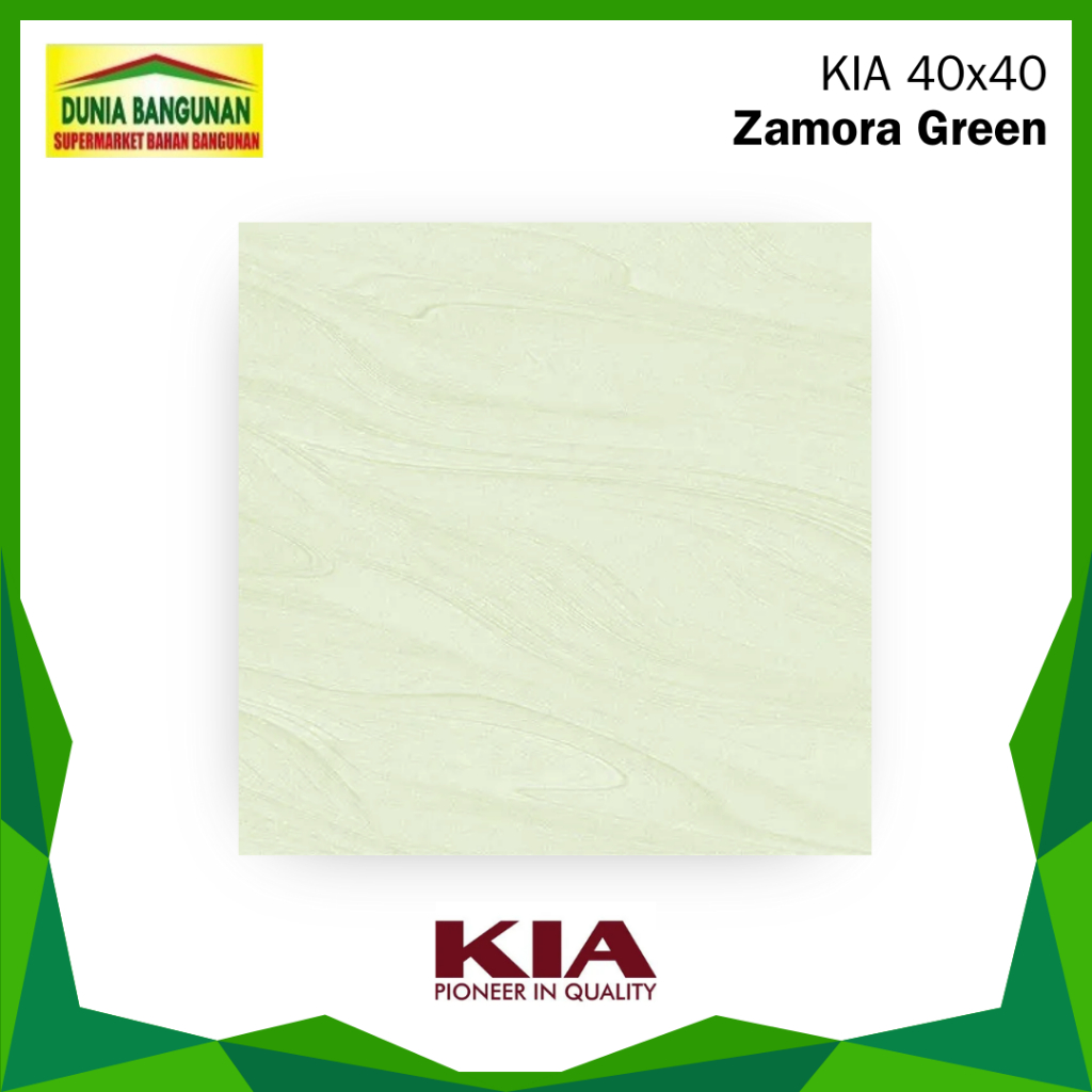 Keramik 40x40 Lantai Hijau KIA Impresso Zamora Green 40X40 Keramik Lantai Glossy