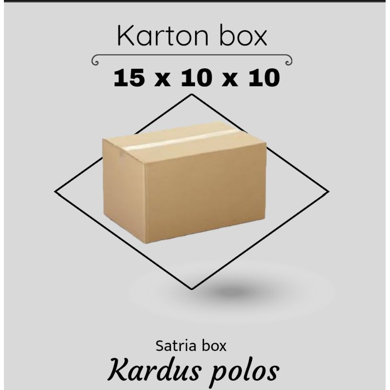 

Kardus Polos Karton Box 15 x 10 x 10