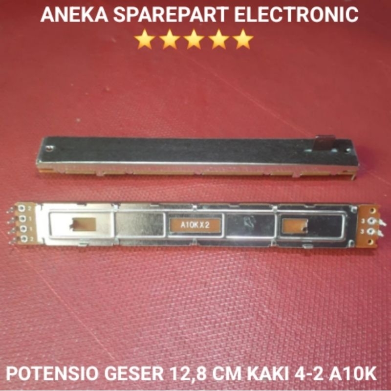 POTENSIO GESER 12,8 CM KAKI 4-2 A10K tuas 1 cm