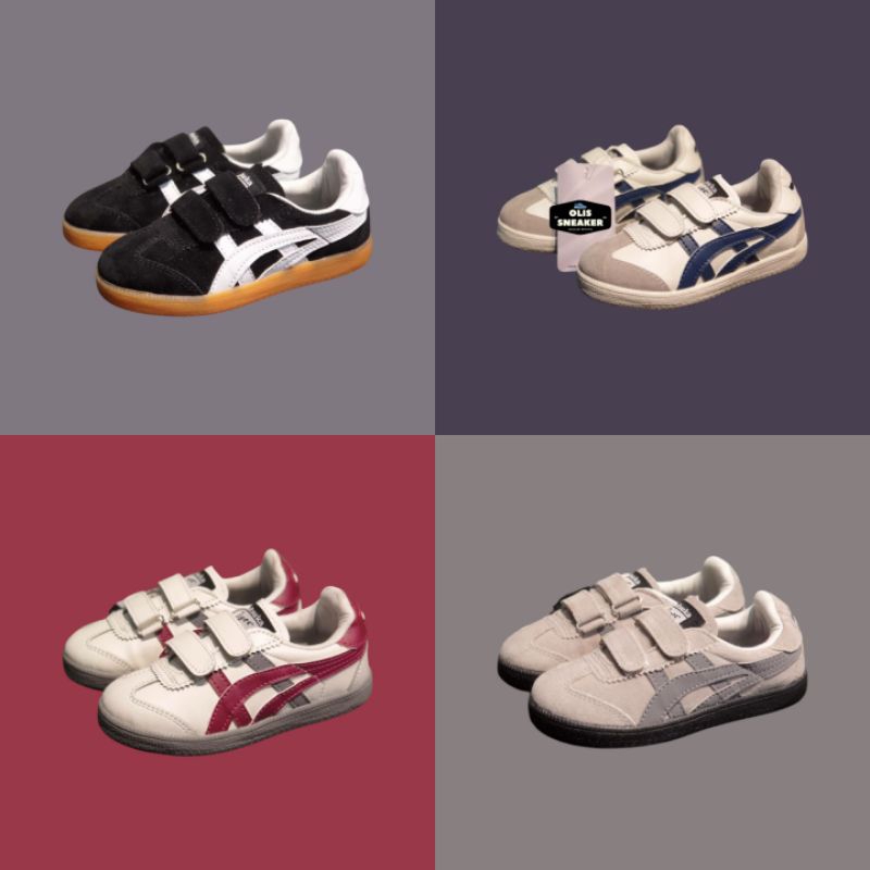 Sepatu Sneakers Kasual Casual Sekolah Perekat Anak Laki Laki Perempuan Tokuten Kids Tanpa Tali Prepe