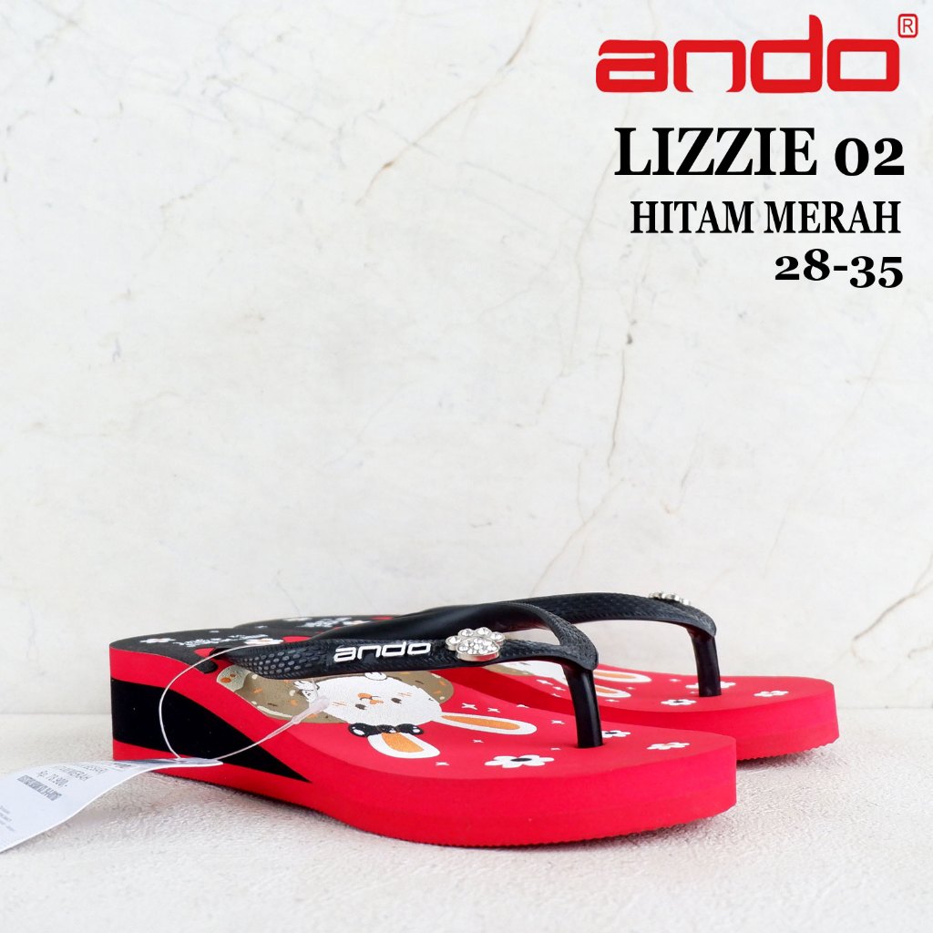 Sandal Anak ANDO - size 28-35 - LIZZIE 02 & NANA & LIZZIE & NICE QUEEN - sandal japit anak - sandal 