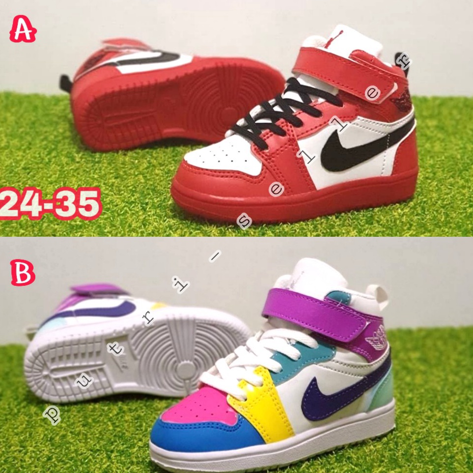 KODE R88R SEPATU ANAK NIKE AIR JORDAN PINK DAN MERAH SEPATU BOOTS CEWEK COWOK