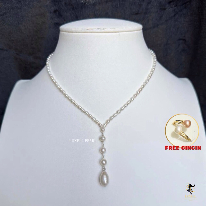 Luxell Pearl - Zalia Pearl Necklace | Kalung Mutiara Air Tawar Asli