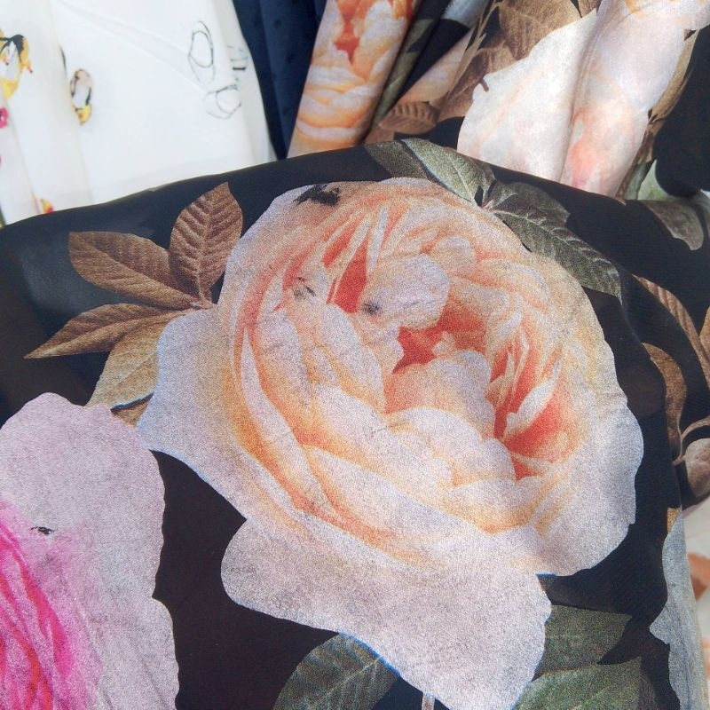 kain sifon motif bunga - kain sifon motif - kain ceruty motif - kain sifon meteran - kain ceruty - k