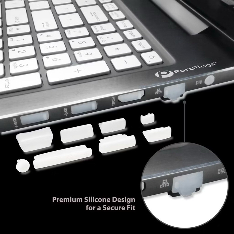 [16 PCS] PENUTUP PORT LAPTOP ANTI DEBU / DUST PLUG NOTEBOOK / DUST PROOF LAPTOP UNIVERSAL