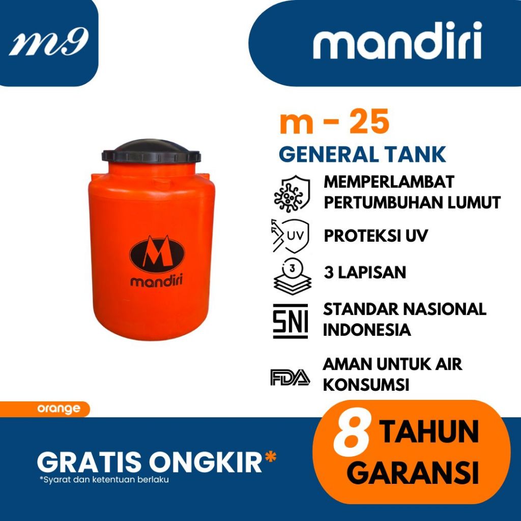 Tangki Air Toren Air Tandon Air Mandiri 250 liter
