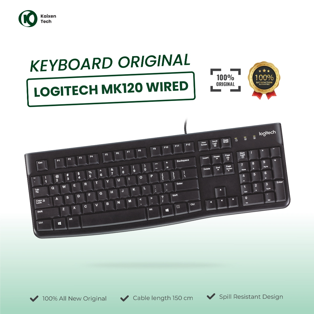 Keyboard Komputer Logitech K120 USB Kayboard K 120 Computer Gaming Game