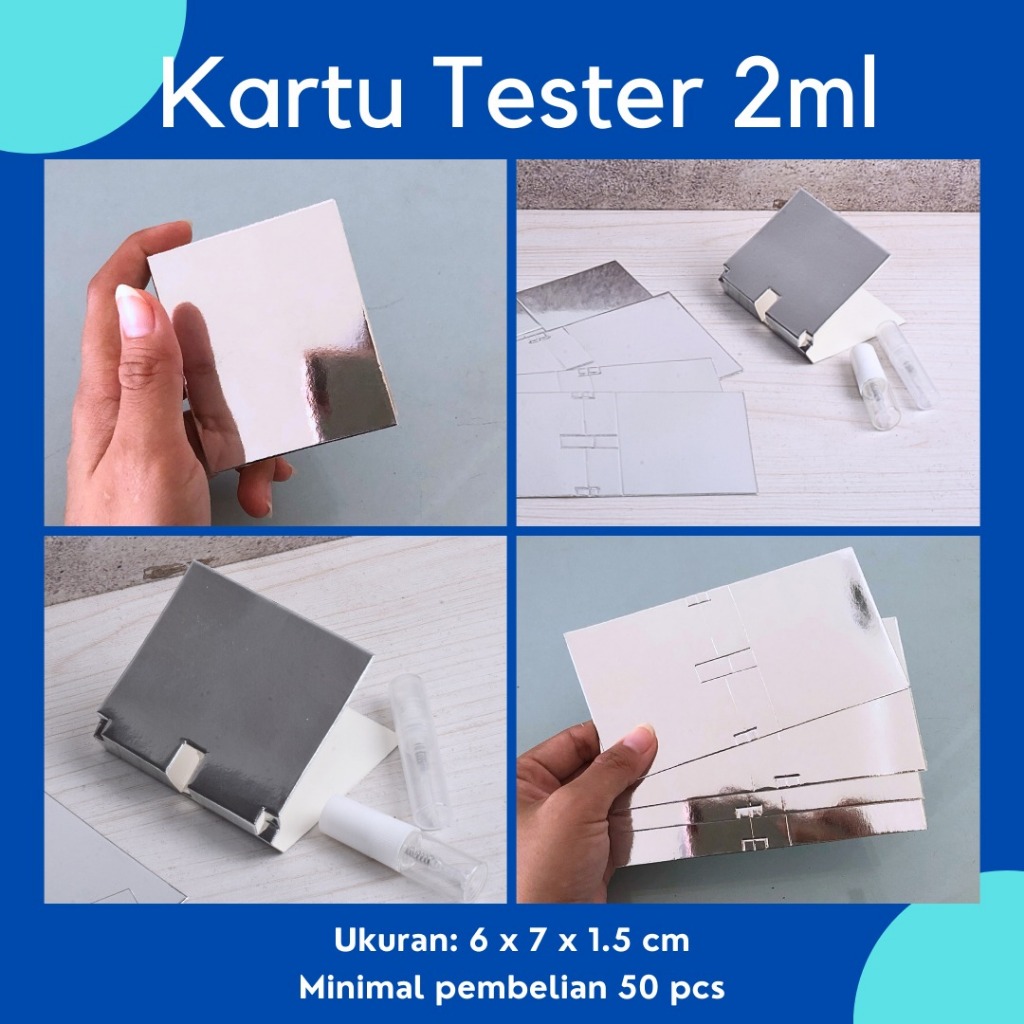 

(50 pcs) Sample Card Kartu Tester Parfum 2 ml Promosi