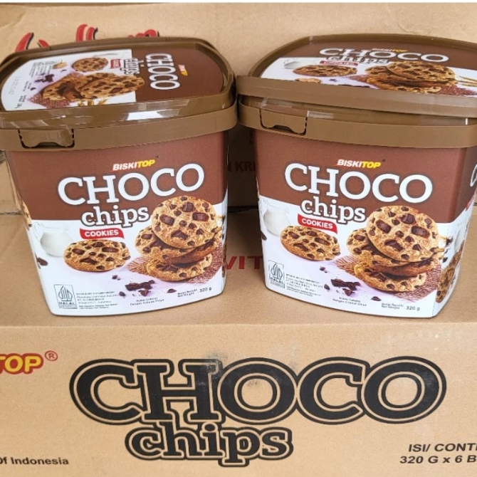 

1 DUS Biskitop Choco chip cookies - Biskitop Flower Biscuit - Biskuit lebaran - THR idul fitri