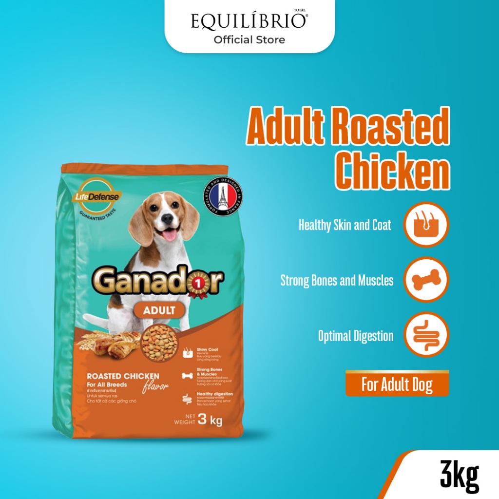 Ganador Adult Roasted Chicken 3 kg - Makanan Kering Anjing - Dog Dry Food