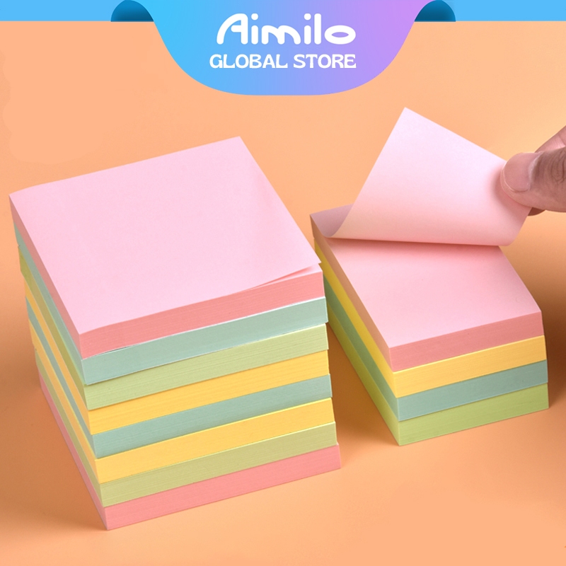 

Aimilo 100 Lembar Sticky Notes 7.6×7.6CM Memo Stick Kertas Memo Tempel Perlengkapan Kantor